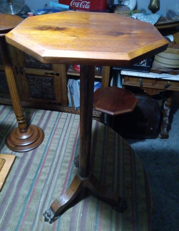 Solid Walnut with Copper Feet Plant Stand (PS200)