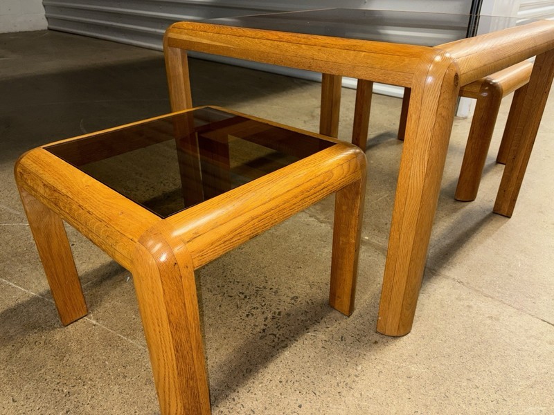 Vintage Mid Century Danish Modern Side Tables by Lou Hodges for Mersman gallery