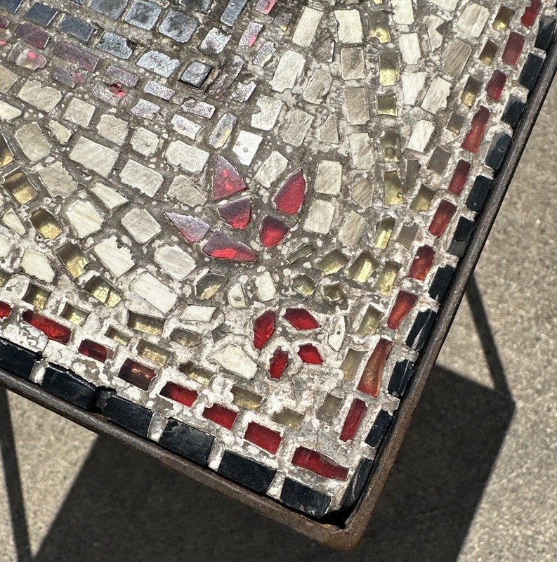 Pier 1 Imports Wrought Iron Mosaic Tile Table With Chessboard Made In Mexico gallery