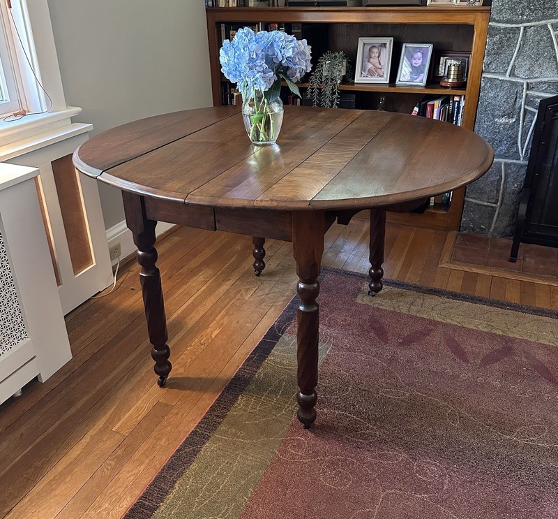 Antique Victorian Solid Walnut Drop-Leaf Table, 1880–1900 gallery