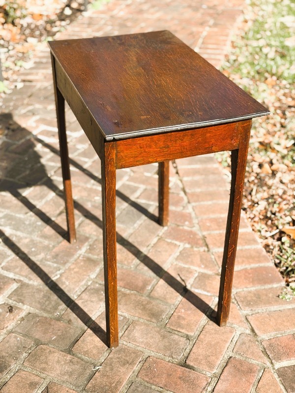 19th Century George III Oak Lowboy Table -- Shipping Available gallery