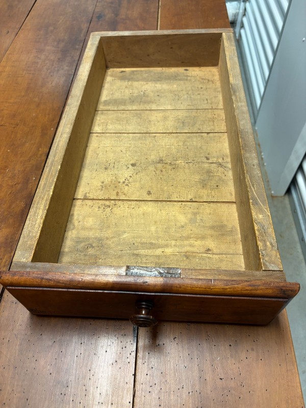 Classic French Farmhouse Table - C. 1840 -1870 Walnut - Three Drawers gallery