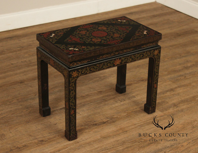 Vintage Asian Lacquered Coffee or Side Table gallery
