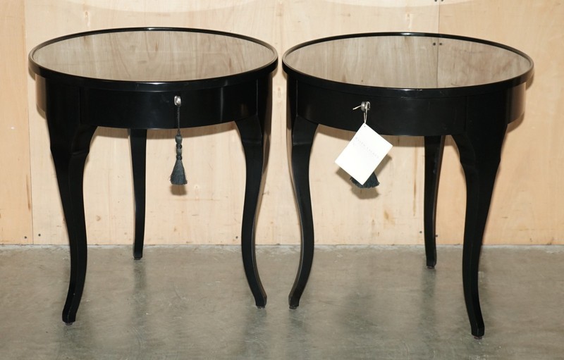 PAIR OF RALPH LAUREN RRP £11,440 MAYFAIR OCCASIONAL SIDE END LAMP WINE TABLES gallery