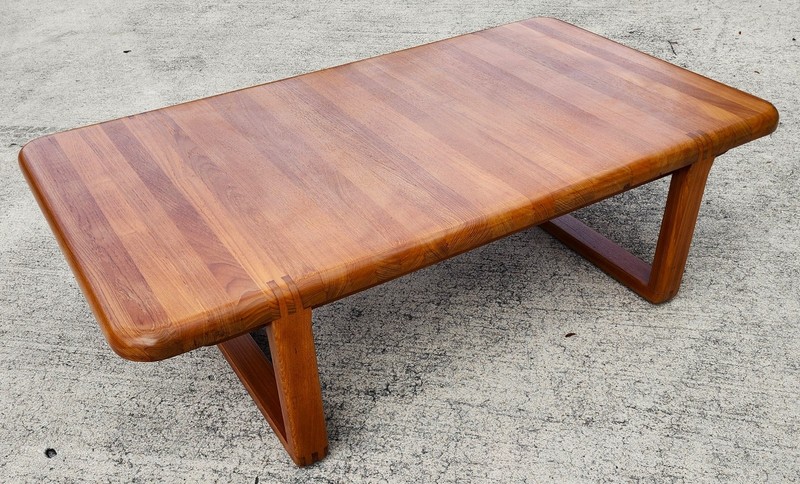 Danish Solid Teak Coffee Table By Niels Bach for Randers Möbel, 1960 gallery