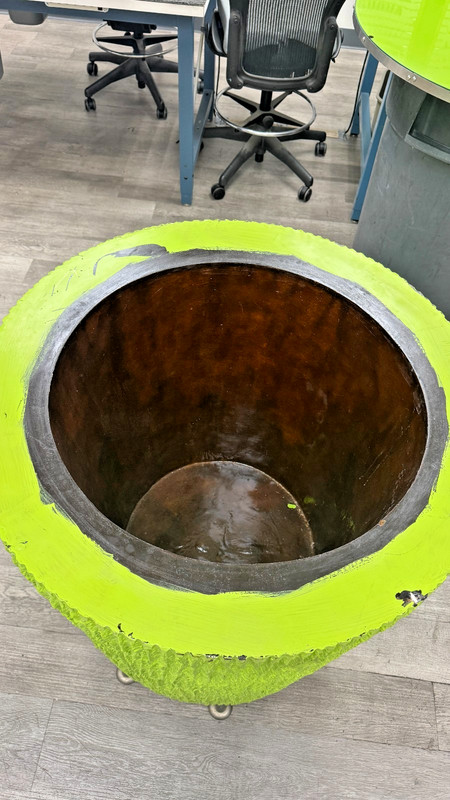 Vintage Atomic Style Fiberglass Planter Converted Coffee Table Custom Glass Top gallery