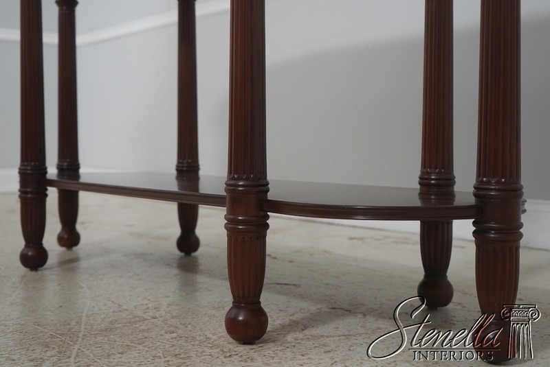 71992: HARDEN Marble Top Cherry 1 Drawer Console Serving Table gallery