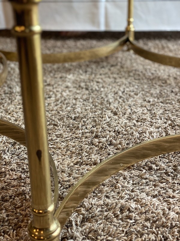 Glass For Labarge Brass Hollywood Regency Hexagonal Coffee Table Glass ONLY! gallery