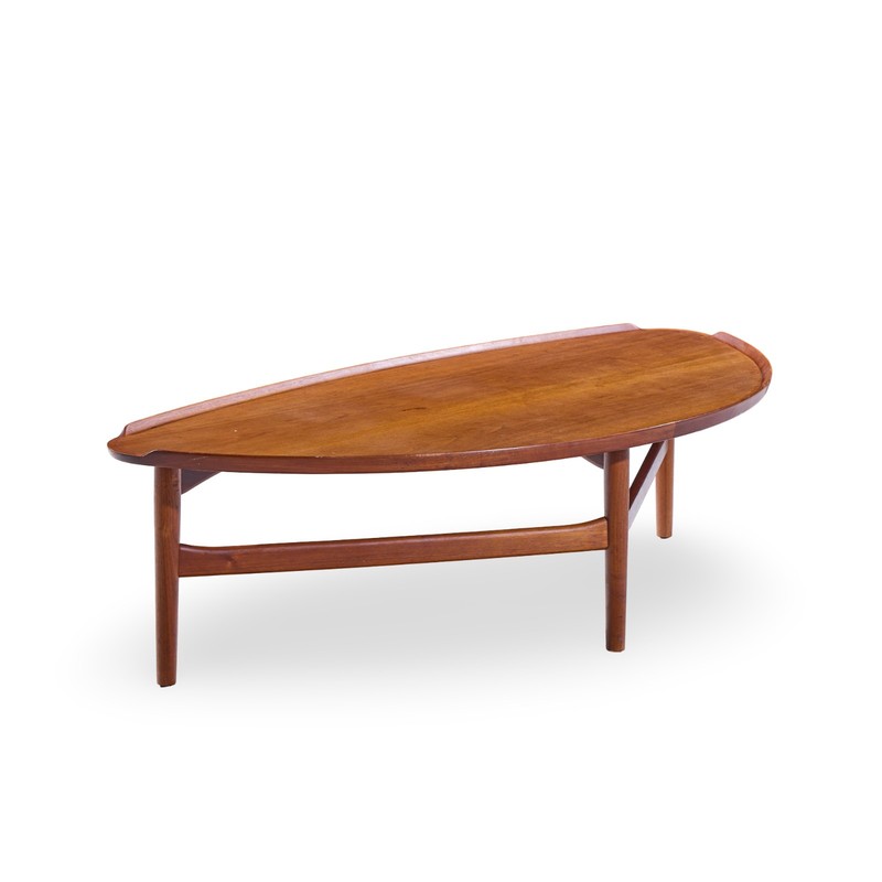 Finn Juhl for Baker Model 521 Mid Century Danish Teak Coffee Table gallery