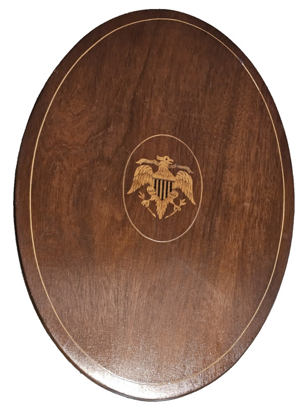Kittinger Historic Newport Federal Style Mahogany Tilt Top Table Eagle Inlay gallery