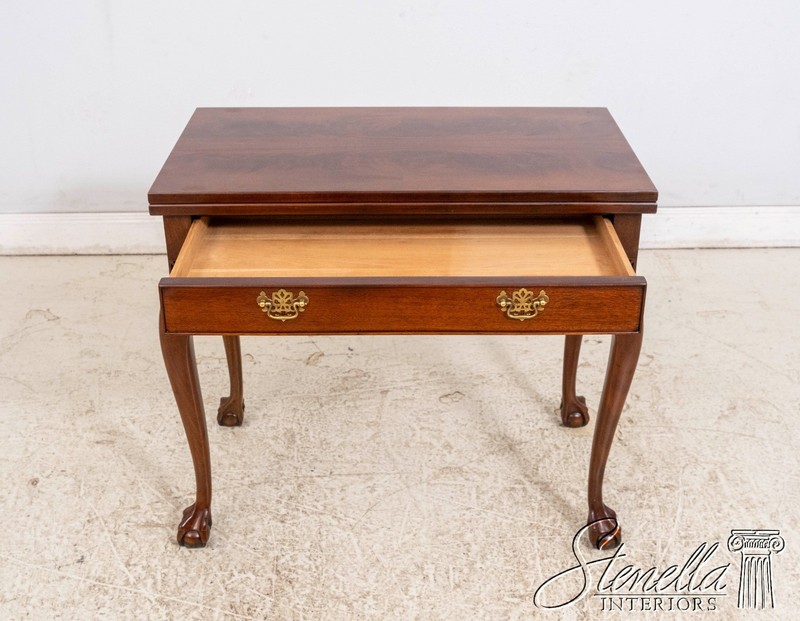 L70102: WELLINGTON HALL Ball & Claw Mahogany Flip Top Hall Table gallery