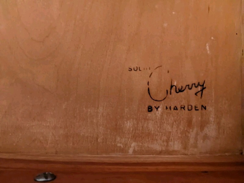 Harden Cherry Wood Side Table With Drawer: 26" Deep X 20" Wide X 21.5" Tall. gallery