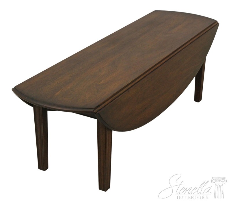 59475EC: KITTINGER T-342 Chippendale Mahogany Drop Leaf Coffee Table