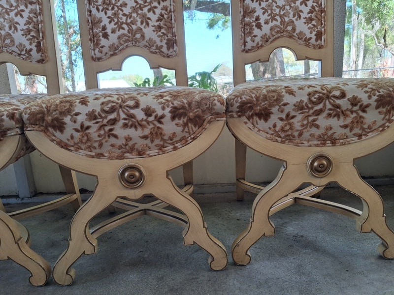 1950's Italian Baroque Rococo Dining Chairs gallery
