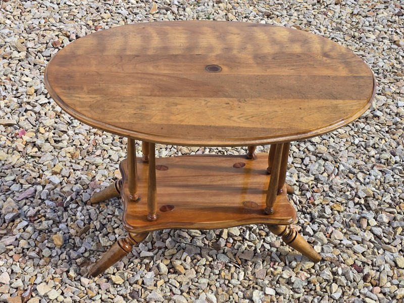 Very Rare William and Mary Style Spindle 2-tier Angle Leg Table 20s-40s