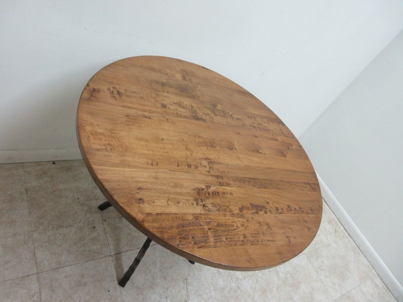 Charleston Forge Hearthstone Wrought Iron Dinette Center Table Honey Maple gallery