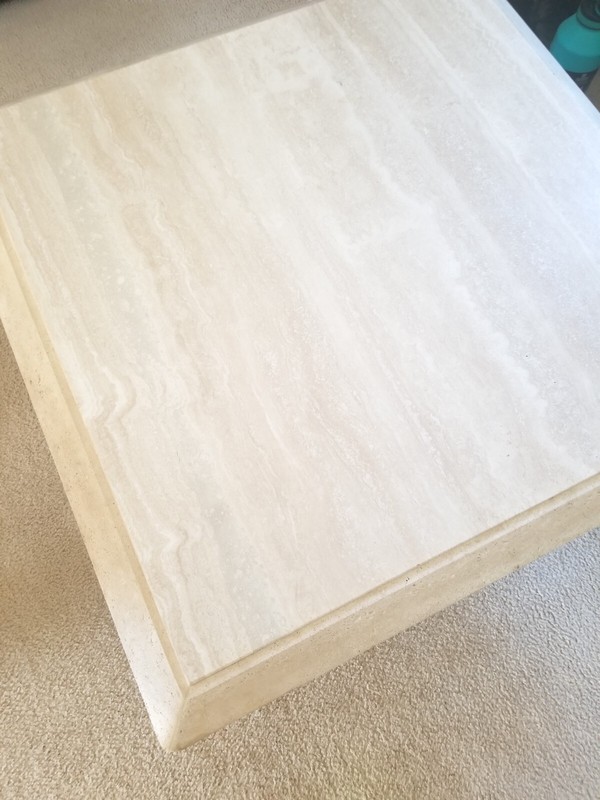 Italian Travertine Marble Coffee & End Table