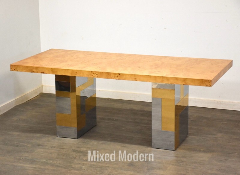 Paul Evans Cityscape Burl Dining Table Desk