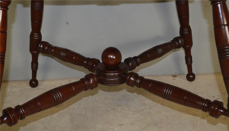 Antique Kitchen Table, Antique Oversize Parlor Stand Small Dining Table #17120 gallery