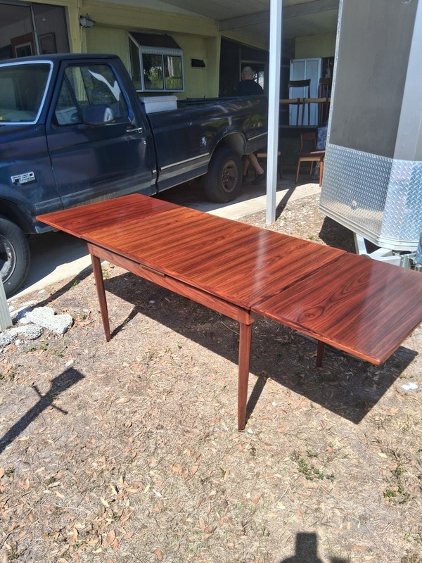 Mid century dining room table and chairs