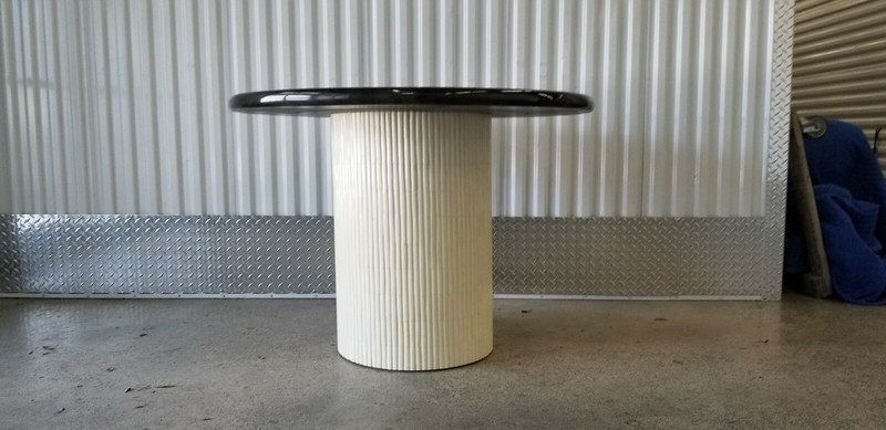STUNNINGLY STYLISH 70'S ENRIQUE GARCEL GOAT SKIN & TESSELLATED BONE GAME TABLE gallery