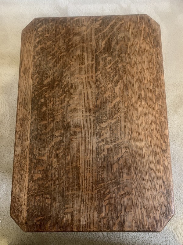 Beautiful Vintage Antique Handmade Solid Oak Small Table gallery