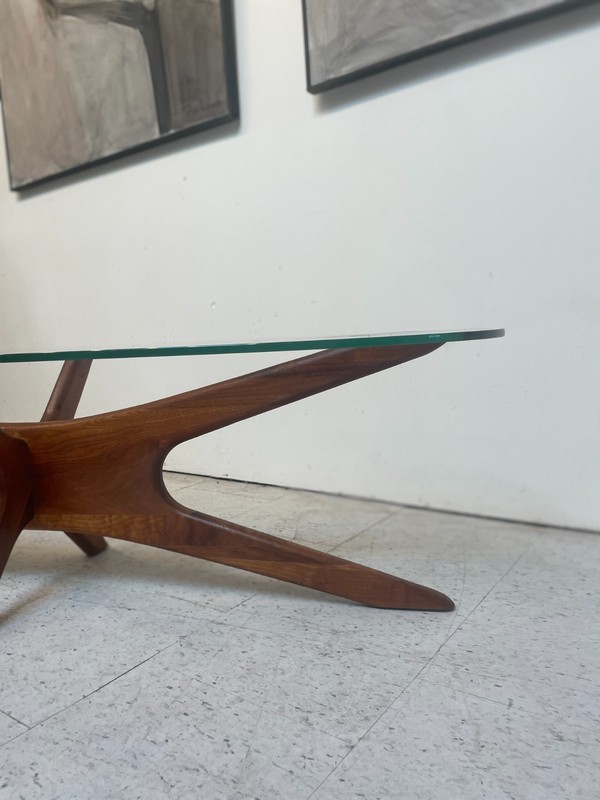 Adrian Pearsall for Craft Associates Mid Century Walnut Jacks Coffee Table gallery