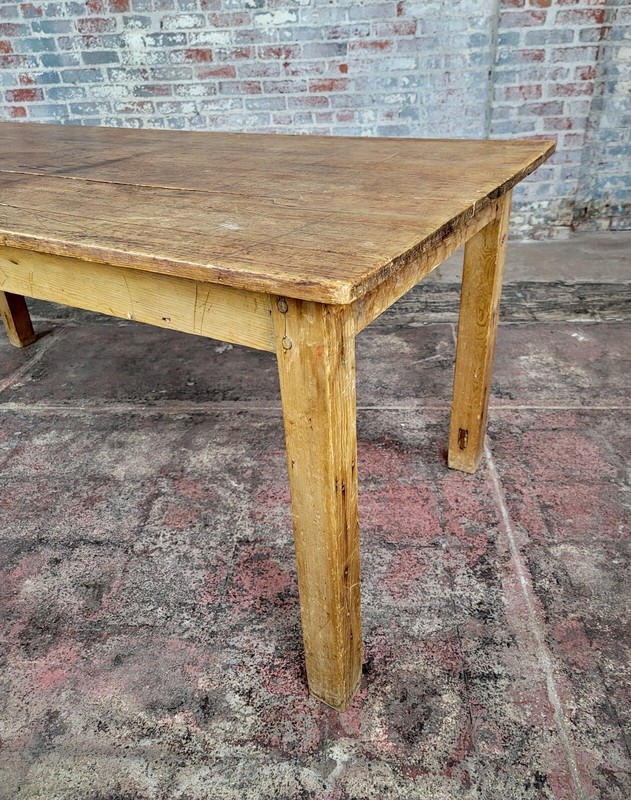 19th century 75" Primitive Farm Dining Table gallery