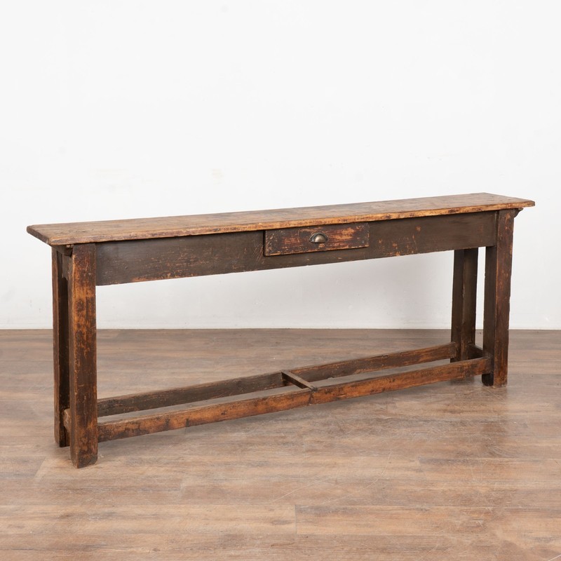 Late 19th Century Rustic Narrow Console Table