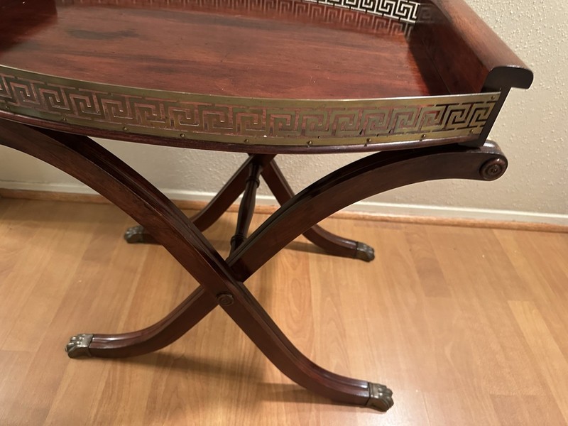 FERGUSON Regency Style Vintage Tray Top Server Table gallery