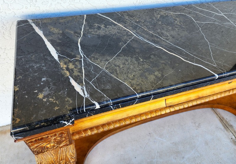 Console Table Marble & Giltwood Italian by HENREDON gallery