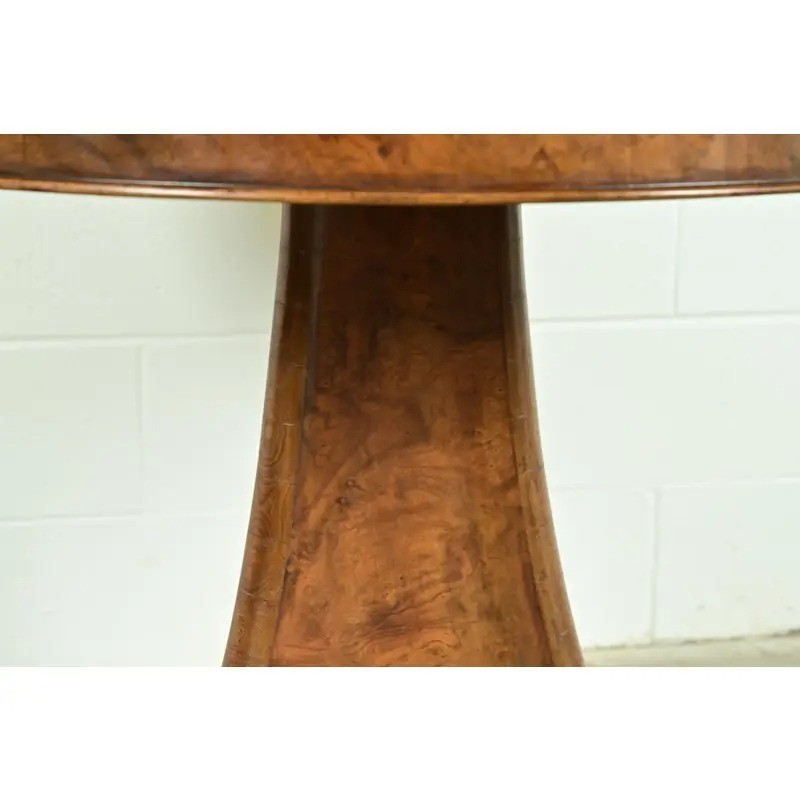 Baker Furniture Style French Empire Burl Wood and Gold Gilt Center Table gallery