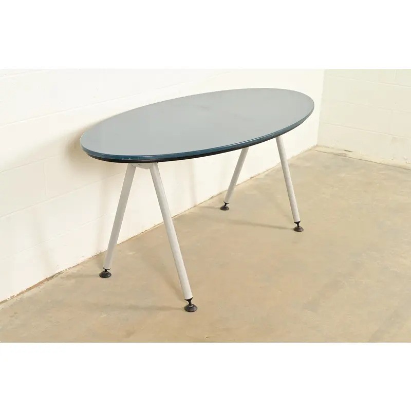 Herman Miller Style Modern Oval Dining Table or Library Table