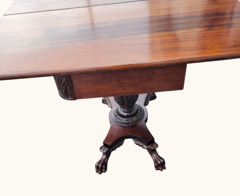 19th Century American mahogany console / breakfast game table gallery