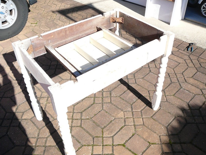 vintage kitchen table base only