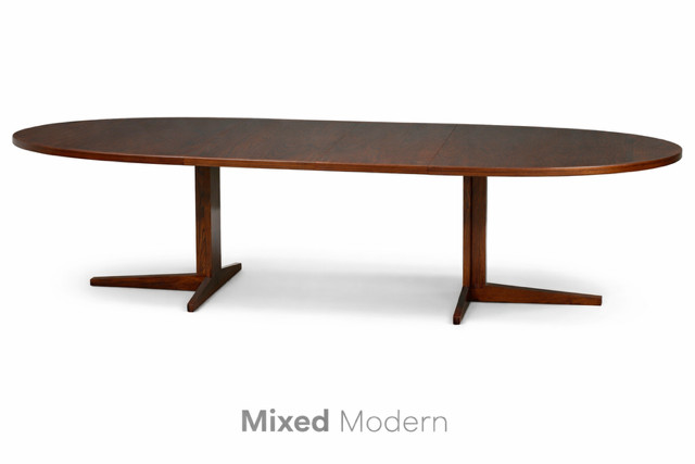 Danish Modern Rosewood Oval Dining Table