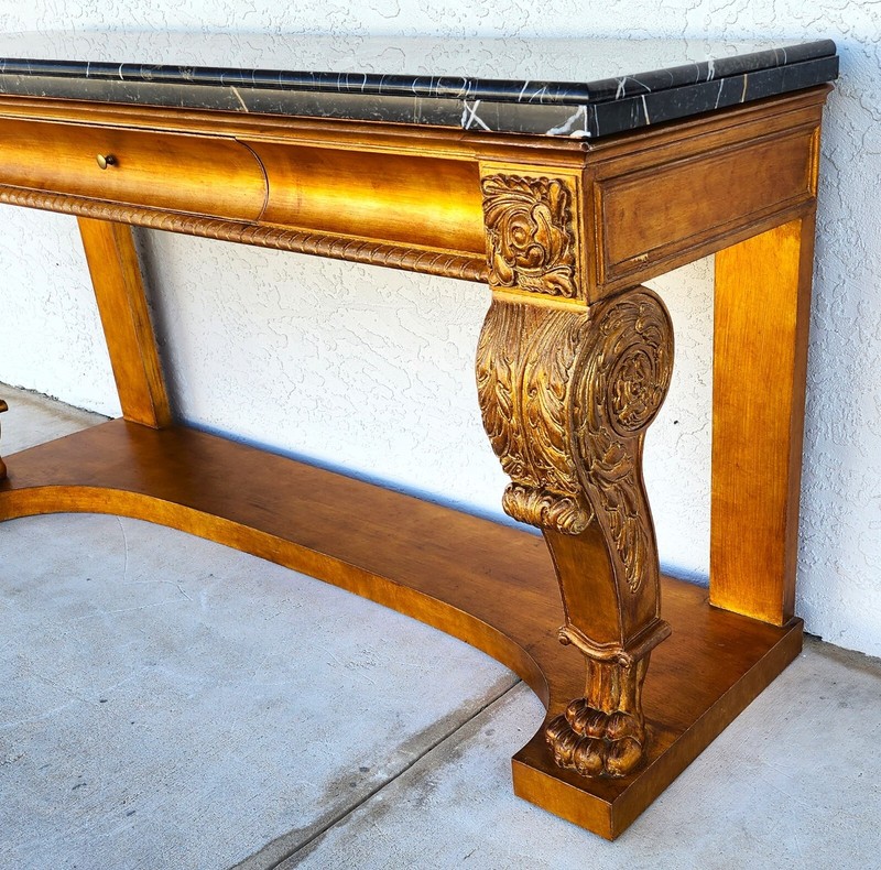 Console Table Marble & Giltwood Italian by HENREDON gallery