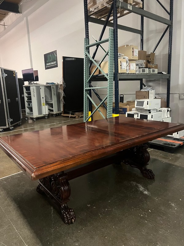 Vintage Mid-Century Modern Extendable Long Mahogany Dining Room Table ~ Amazing!