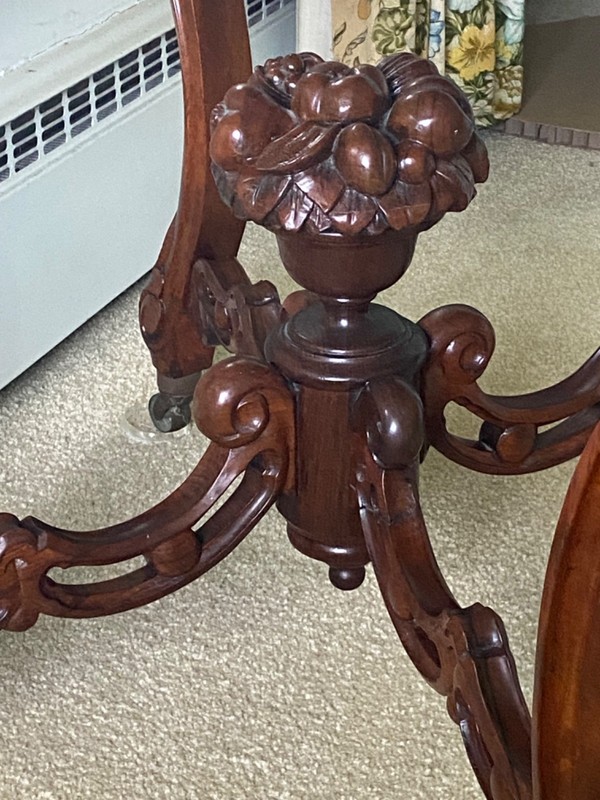 Rococo Belter Style Rosewood Marble Top Table gallery