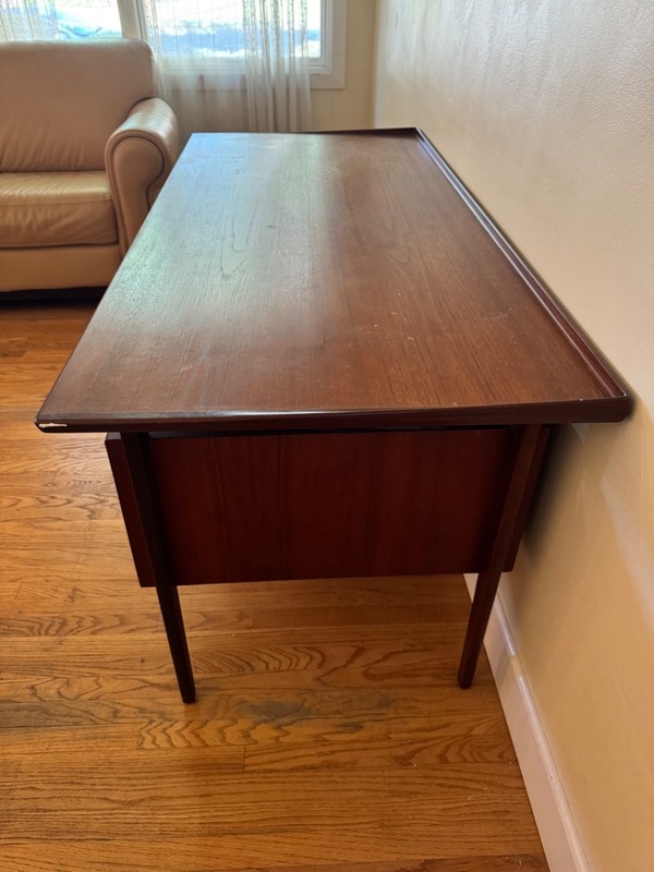 Mid-Century Freestanding Teak Desk, Denmark, 1960s gallery