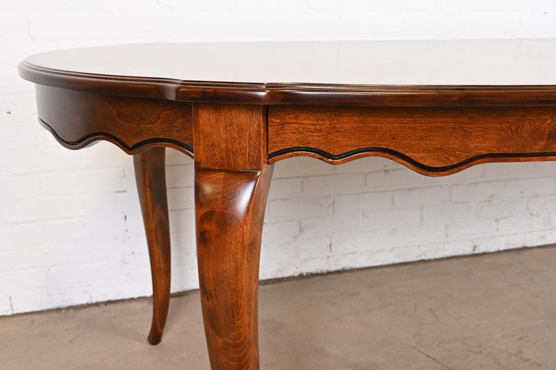 Ethan Allen French Provincial Solid Birch Extension Dining Table, Refinished gallery