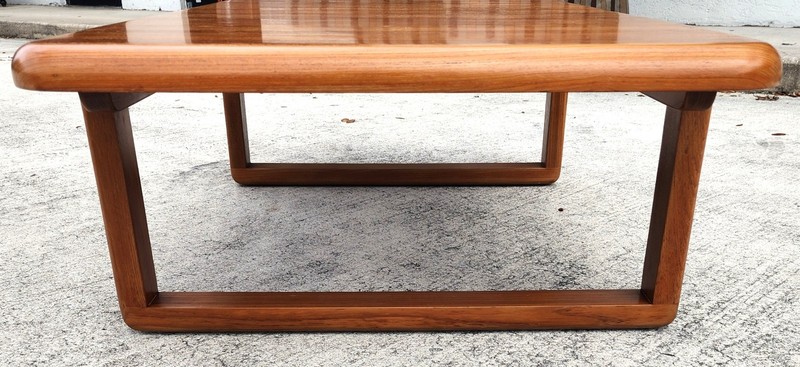 Danish Solid Teak Coffee Table By Niels Bach for Randers Möbel, 1960 gallery