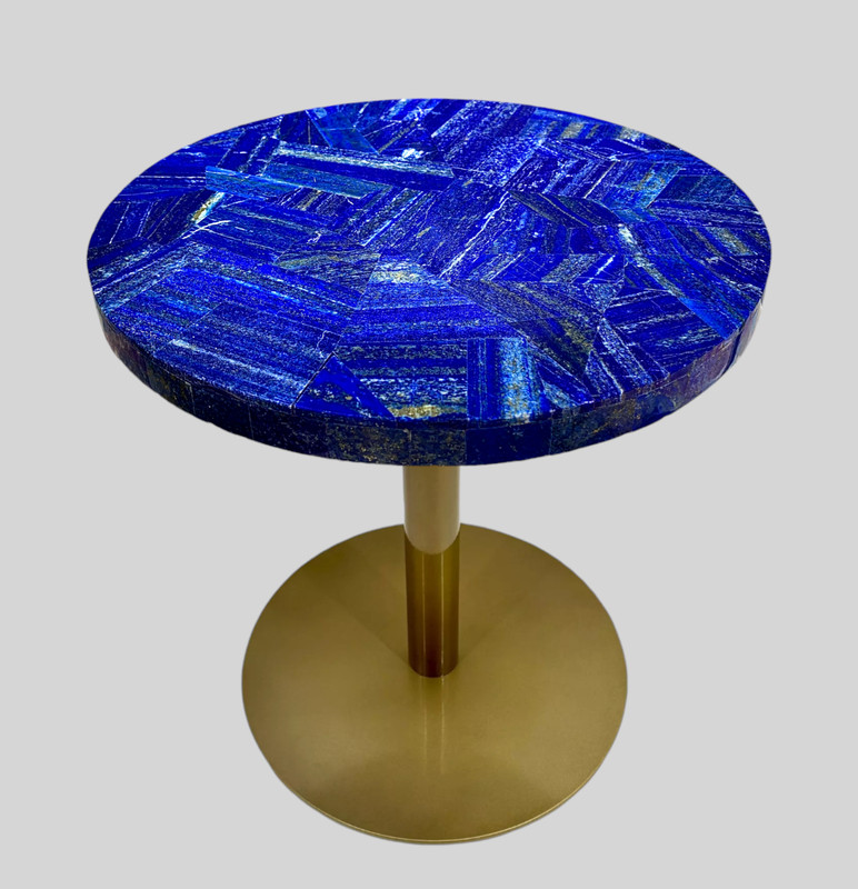 Natural Handmade Lapis Lazuli Table Top Stone Unique Design Coffee -Decoration