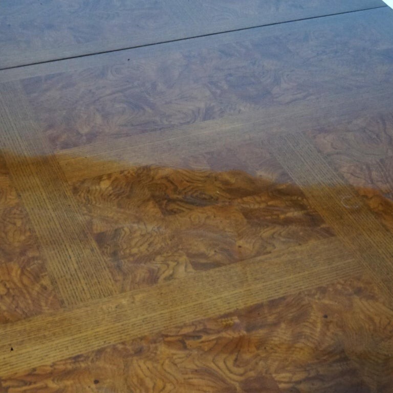 Chinese Chippendale Burl & Mahogany Dining Table 20thC gallery