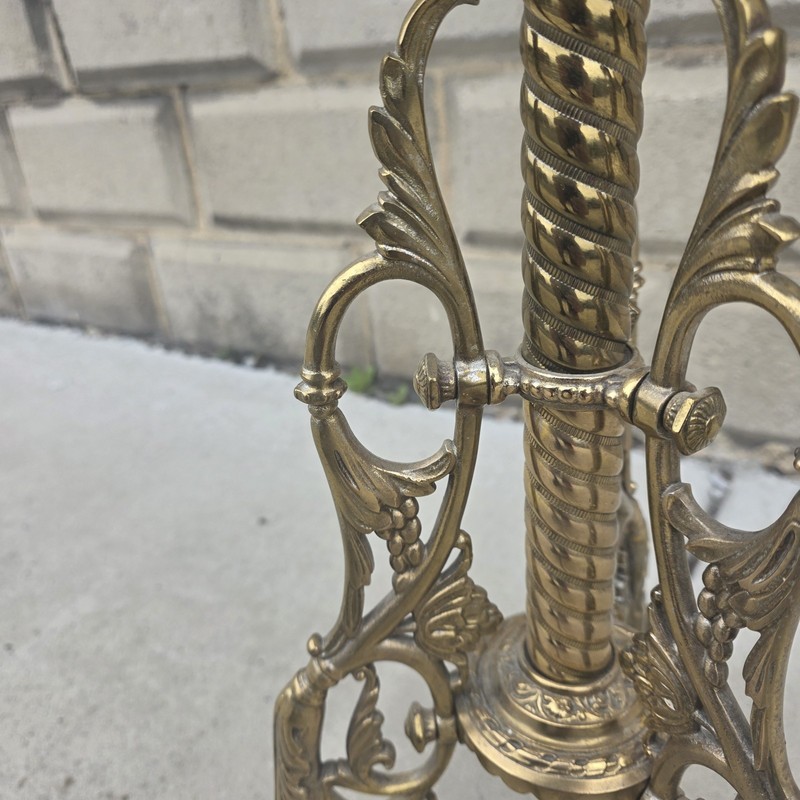 Victorian Style Brass Plated Calling Card Stand Plant Bradley Hubbard? Cast gallery