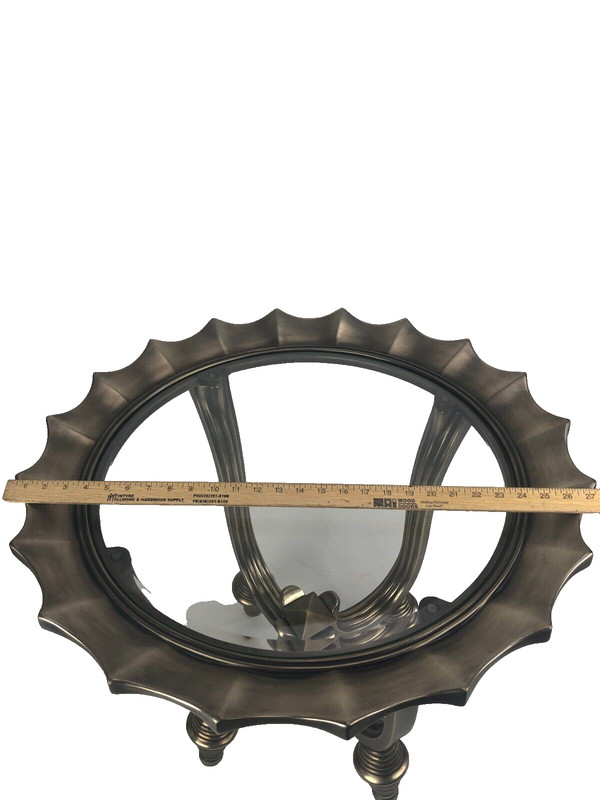 Late 20th Century Bernhardt Brass and Glass Mid-Century Modern Style Side Table gallery