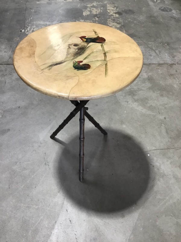 1970s Round Gorgeous Side Table By Piero Fornasetti.