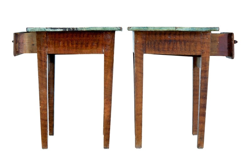 PAIR OF TRADITIONAL PAINTED SWEDISH SIDE TABLES gallery