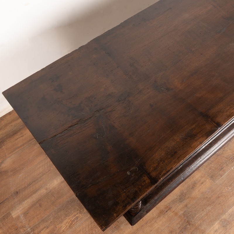 Late 18th Century Spanish Oak Console Table with Two Drawers gallery
