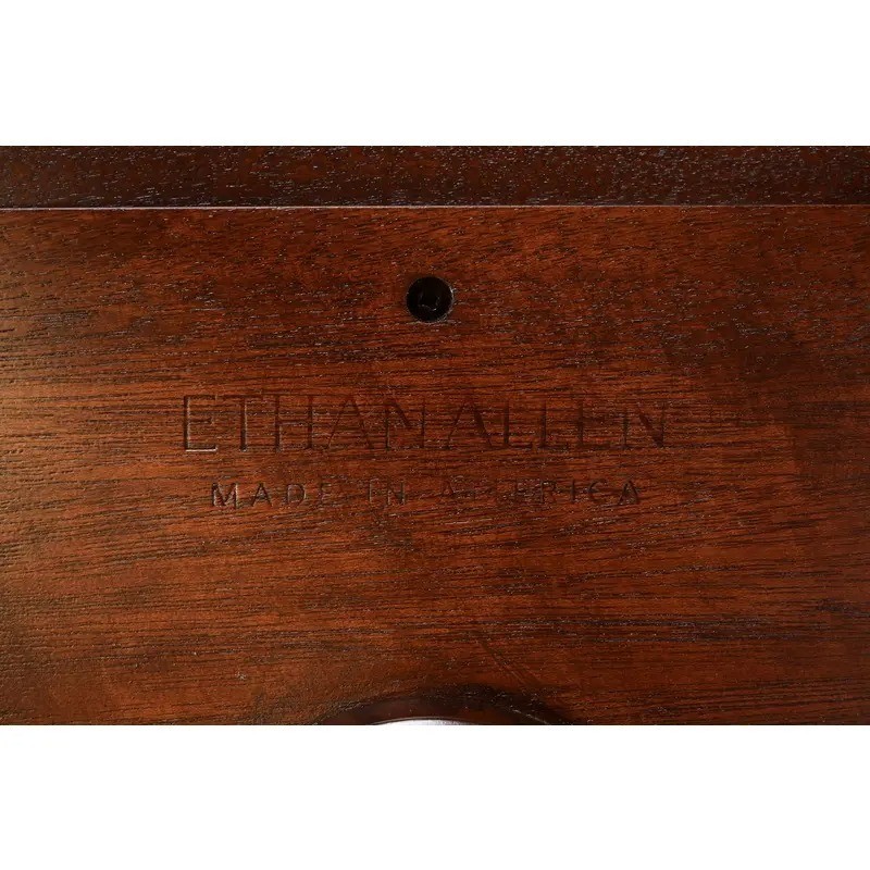 Ethan Allen Regency Banded Flame Mahogany Coffee Table, Newly Refinished gallery